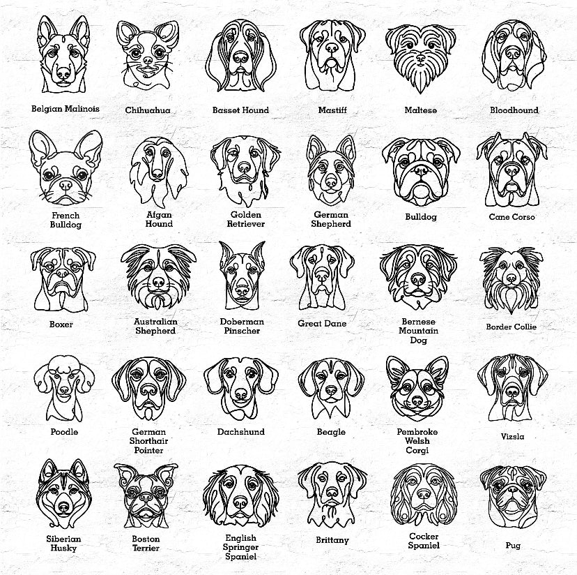 DOG PORTRAITS - Petals & Thread