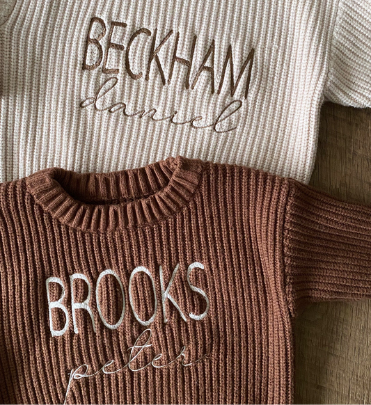 BABY KNIT SWEATERS - Petals & Thread