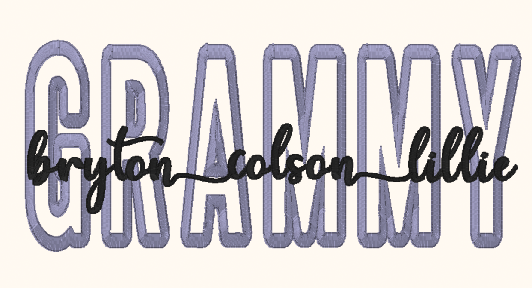 Mothers Day Applique Script - Petals & Thread