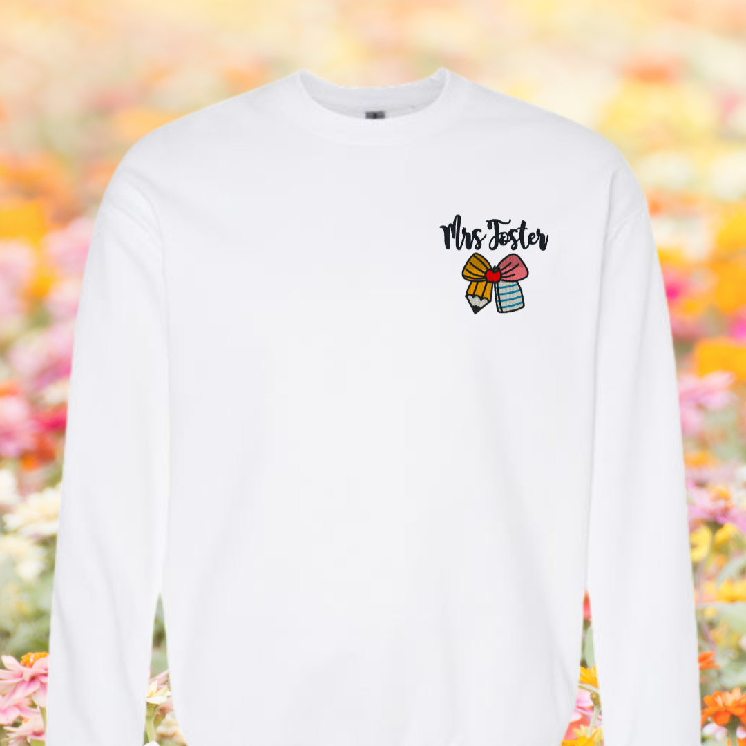 Pocket Bow Teacher Crews - Petals & Thread