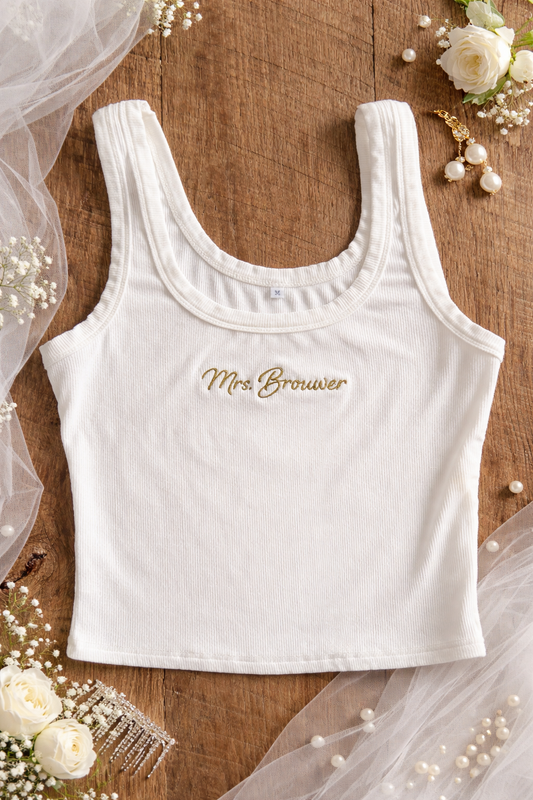 BRIDE TO BE TANK - Petals & Thread
