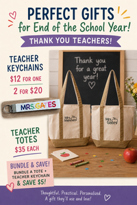 TEACHER KEYCHAINS - Petals & Thread