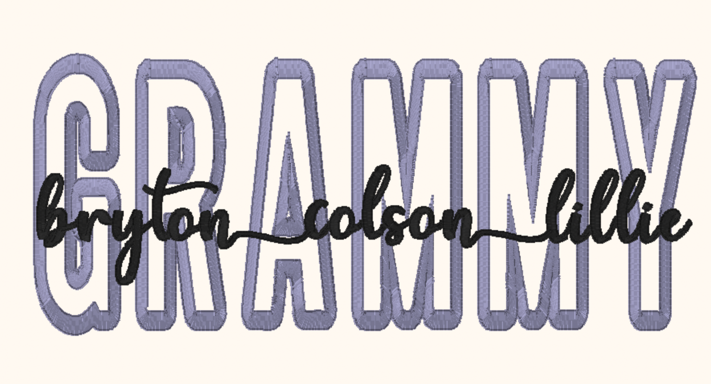 Mothers Day Applique Script - Petals & Thread